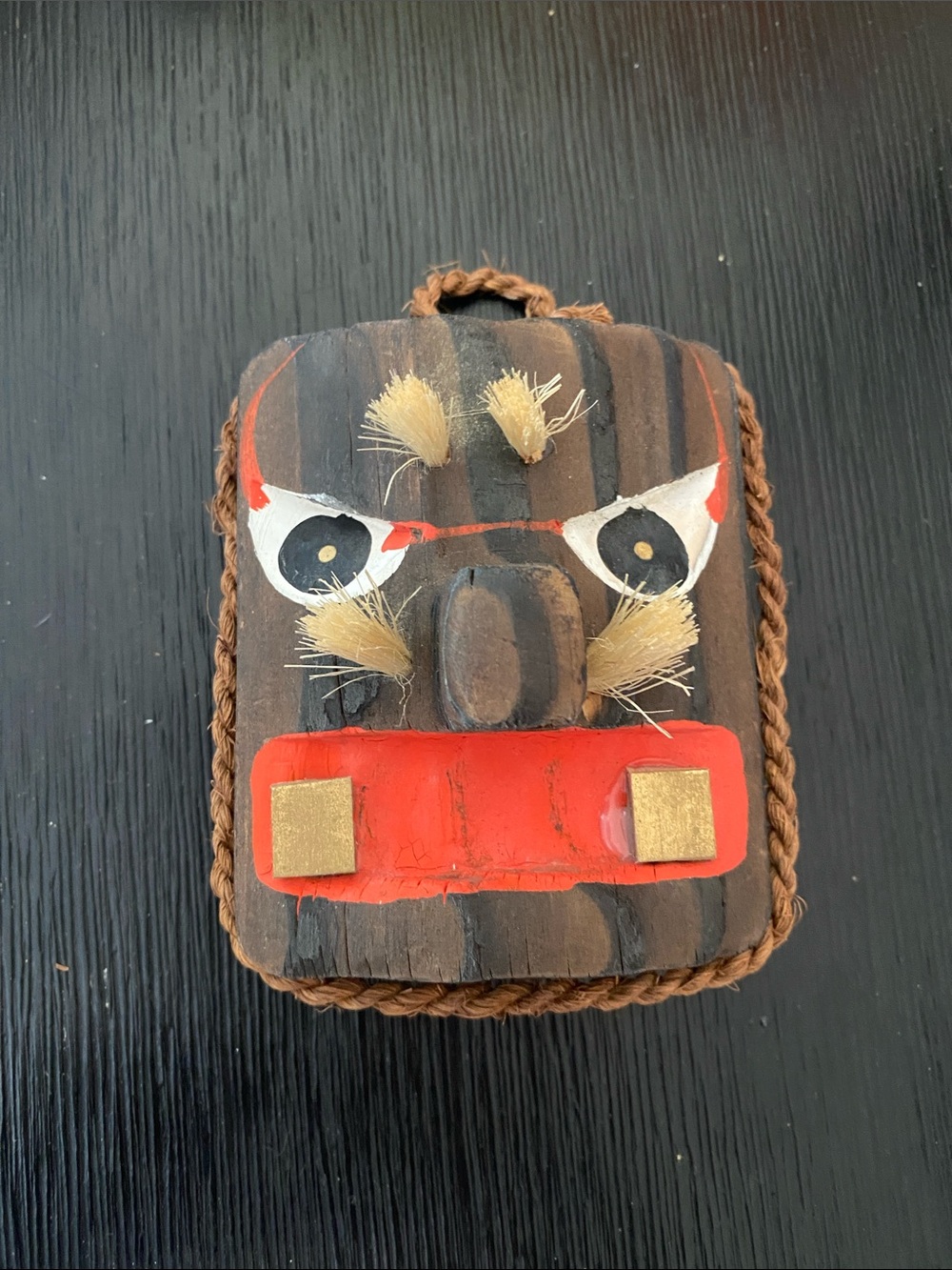 Vintage Japanese Kamadogami (Kitchen God) amulet or a similar Oni (demon)